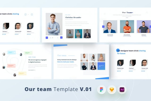 our team page template
