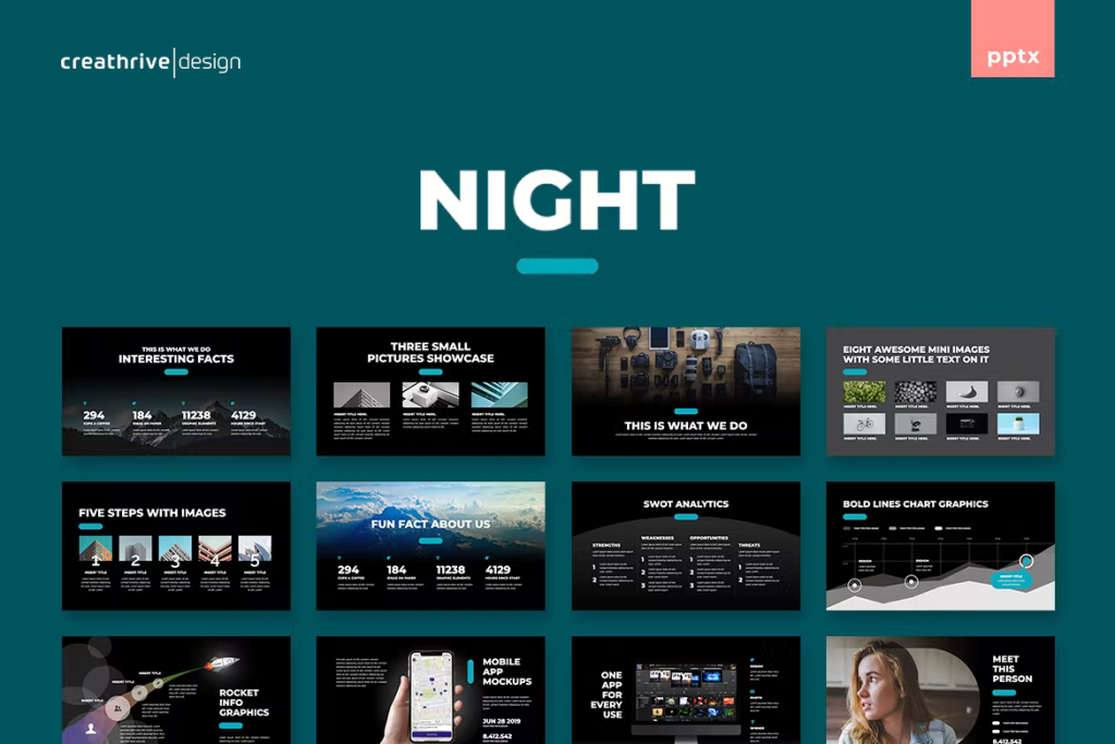 Night PowerPoint Template - Free Download