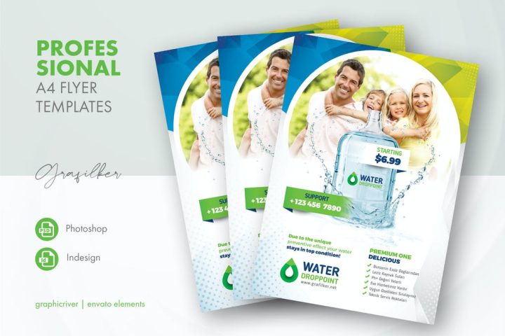 Drinking Water Service Flyer Templates - Free Download