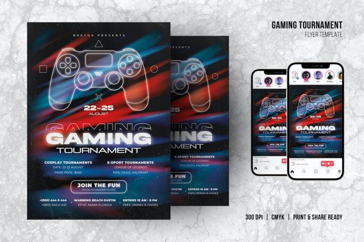 3K+ Free Gaming Poster Templates